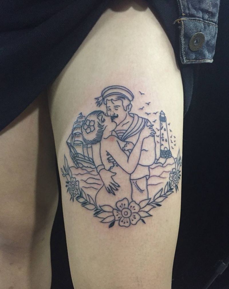 欧美图案  未完⋯⋯纹身图片