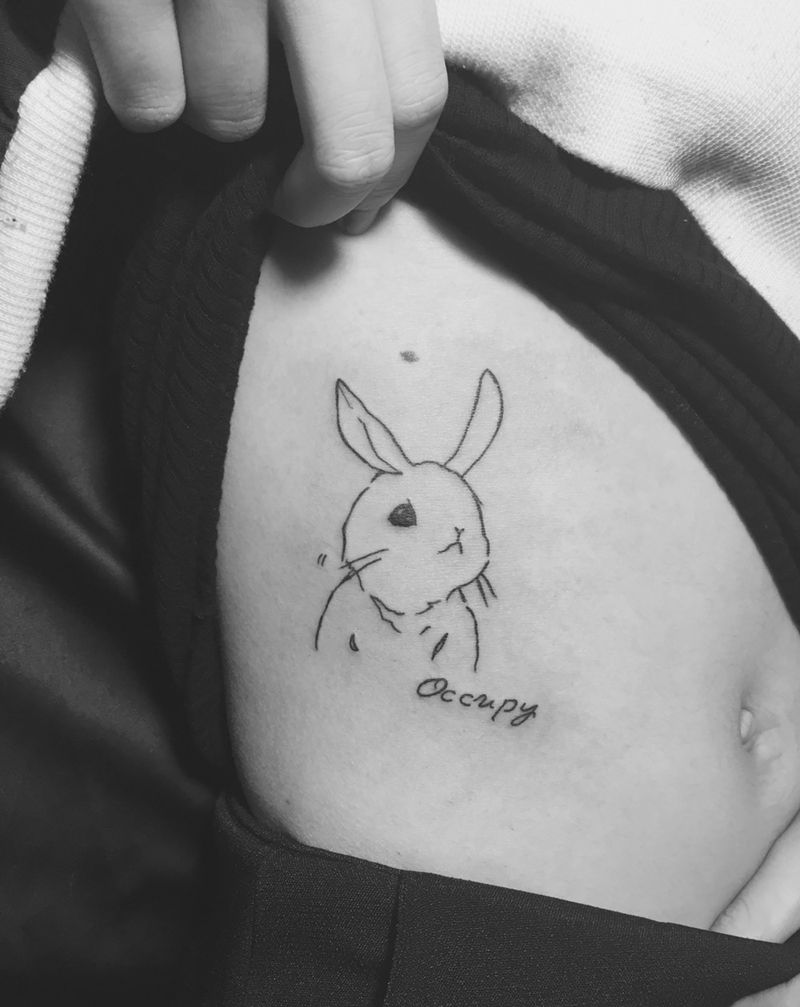 兔子简笔画纹身图片