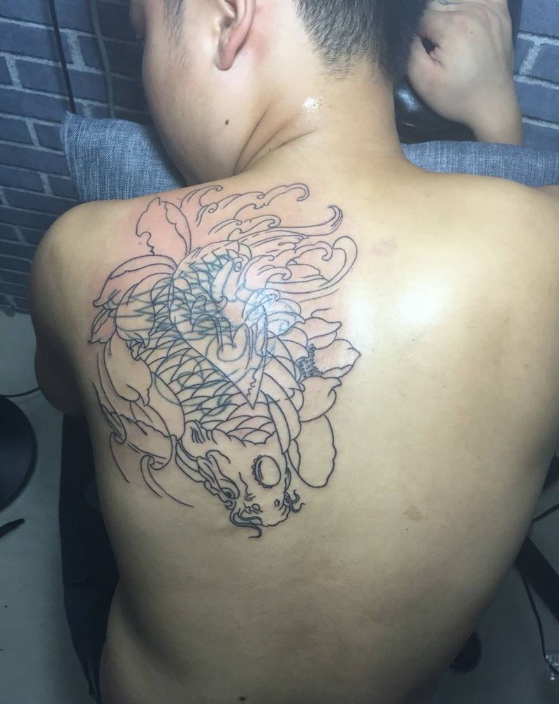 遮盖未完成纹身图片