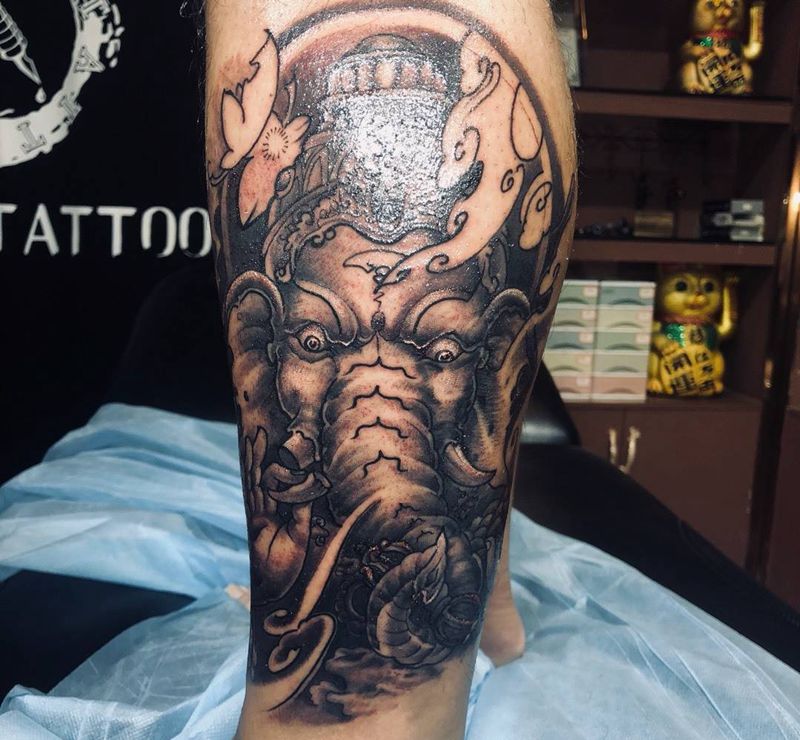 象神纹身图片