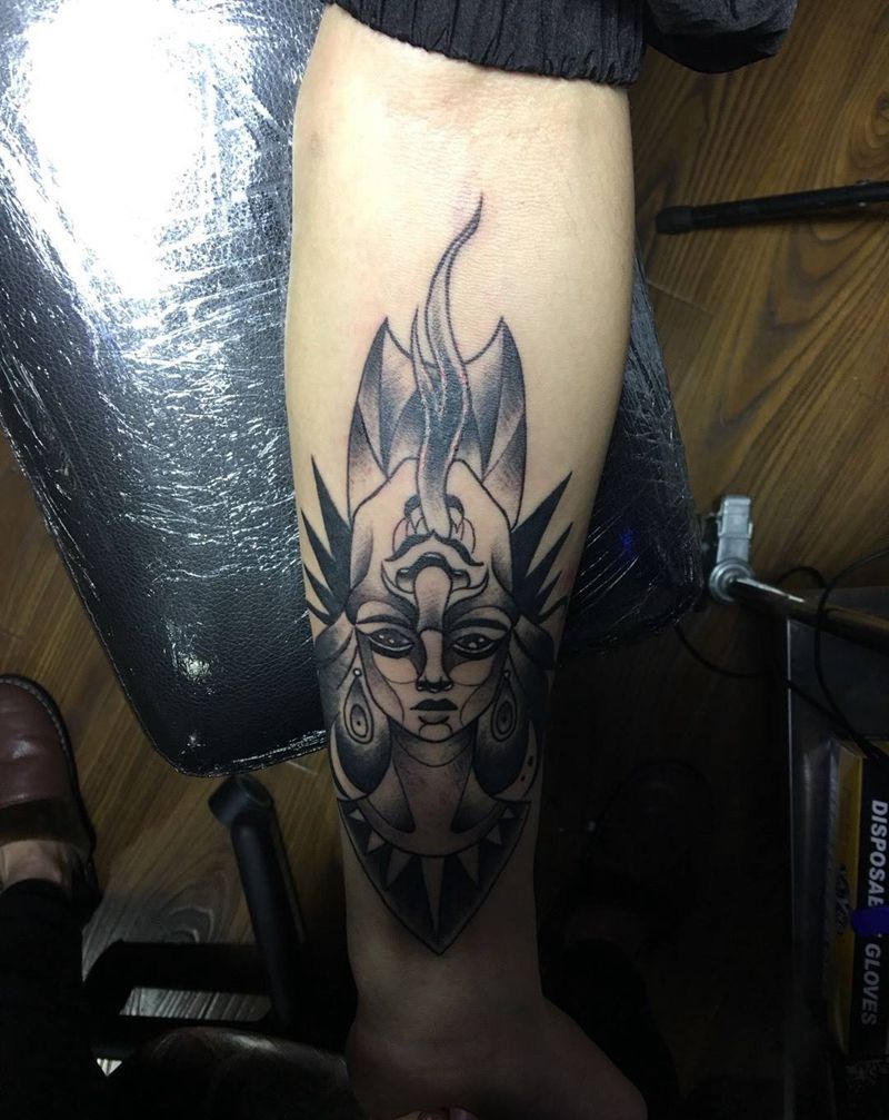 双头人纹身图片