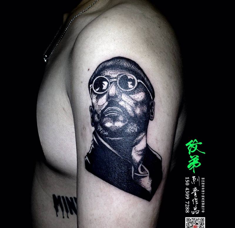雷诺纹身图片_成品手臂欧美肖像写实人物纹身图案