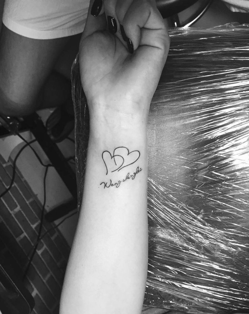 情侣小清新纹身图片