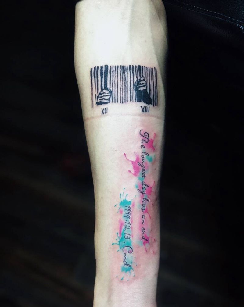 水彩字体纹身图片