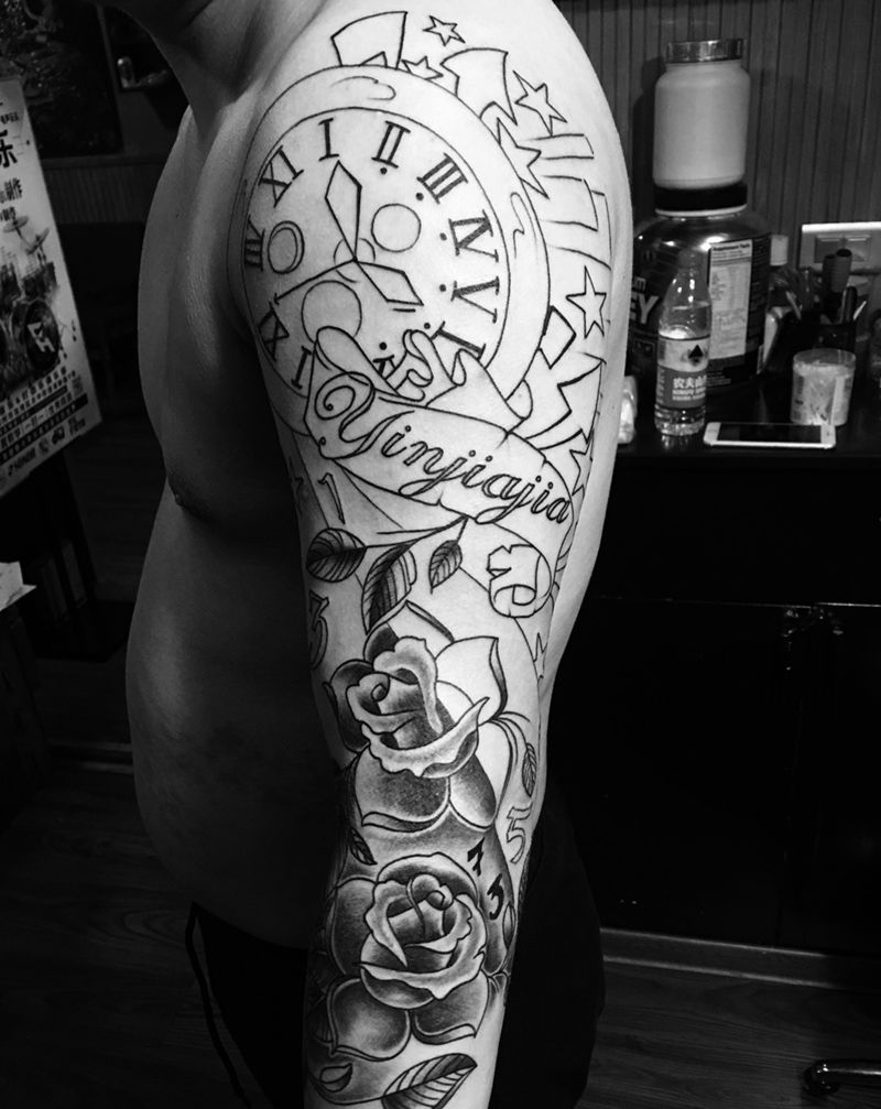 欧美花臂纹身图片