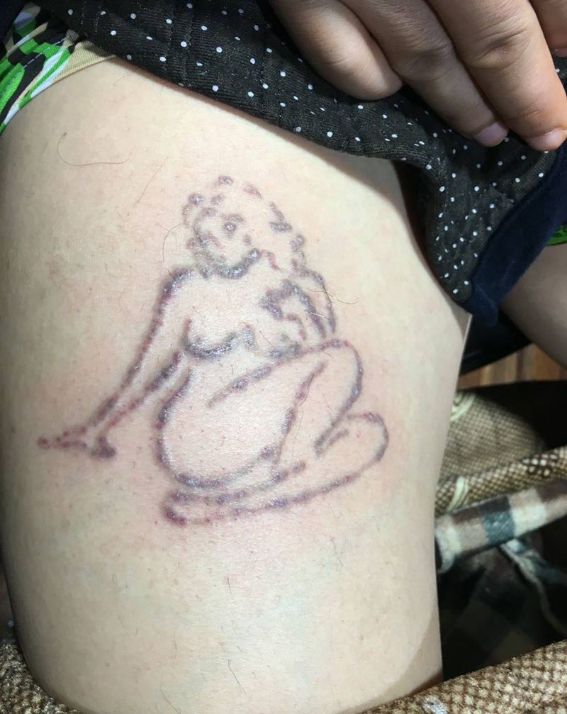 洗纹身过程！纹身图片