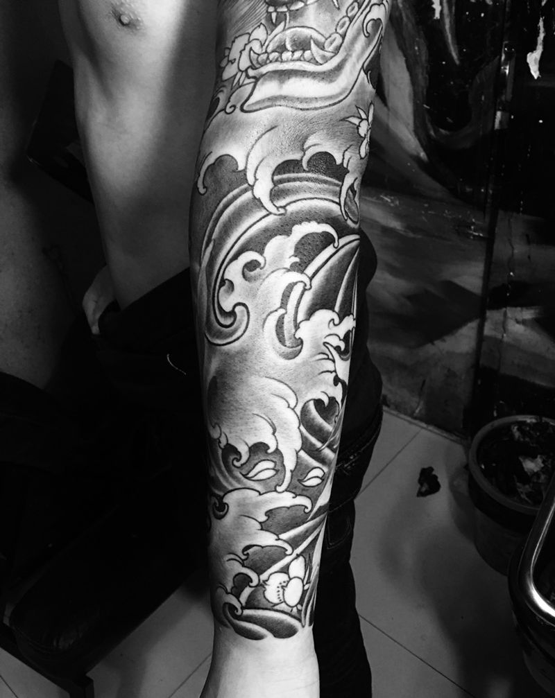 浪花般若。纹身图片