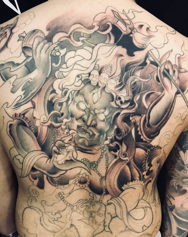 不动明王纹身图片