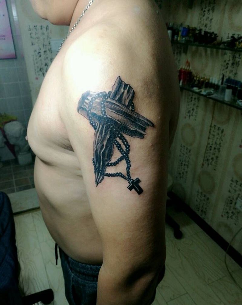 十字架纹身图片