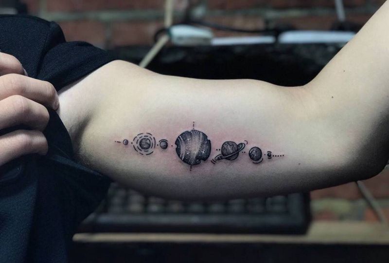 银河系纹身图片