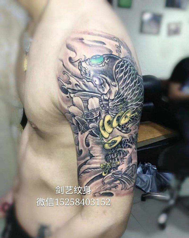 鲤鱼纹身图片