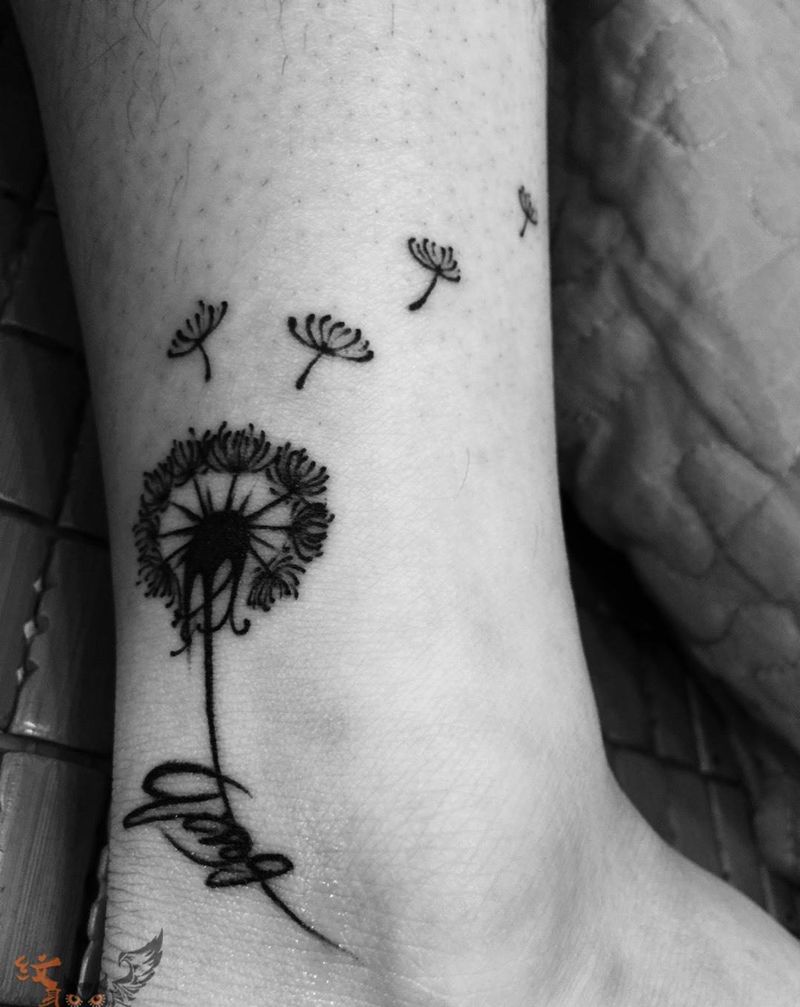 小清新蒲公英纹身图片