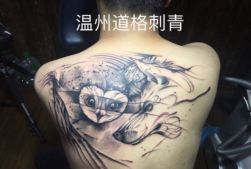 猫头鹰纹身图片