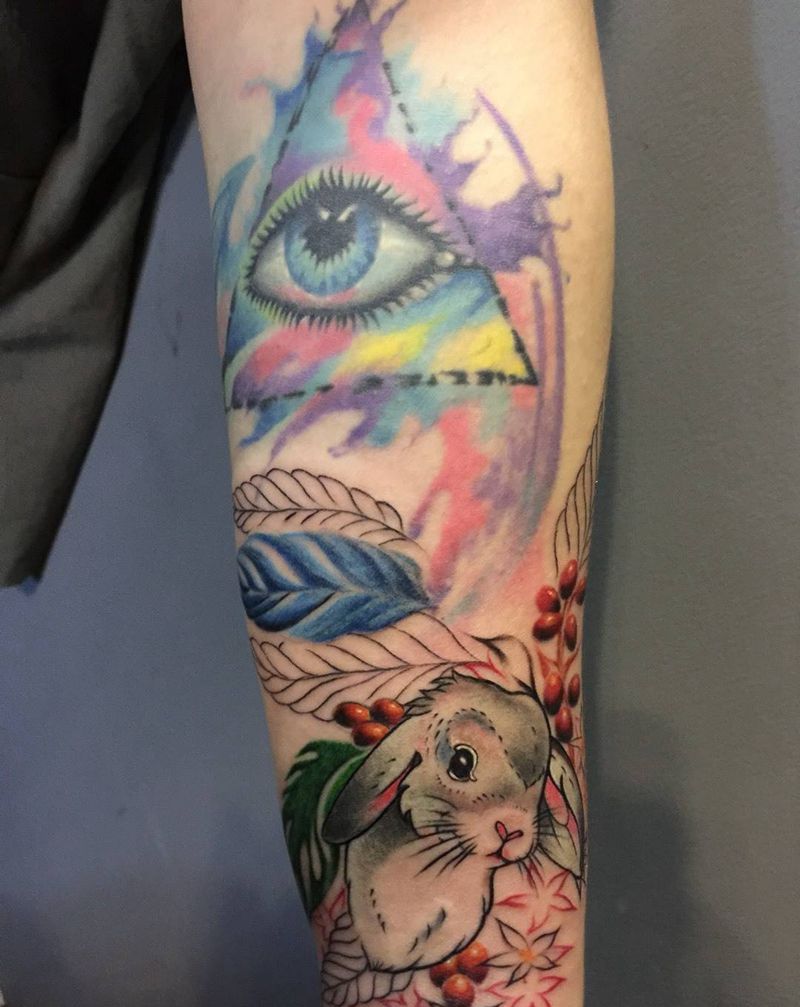 接花臂纹身图片