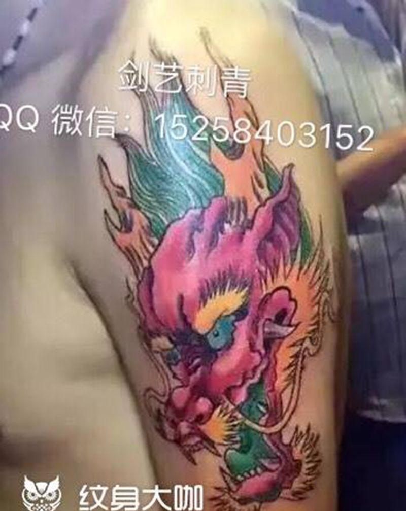 龙头纹身图片