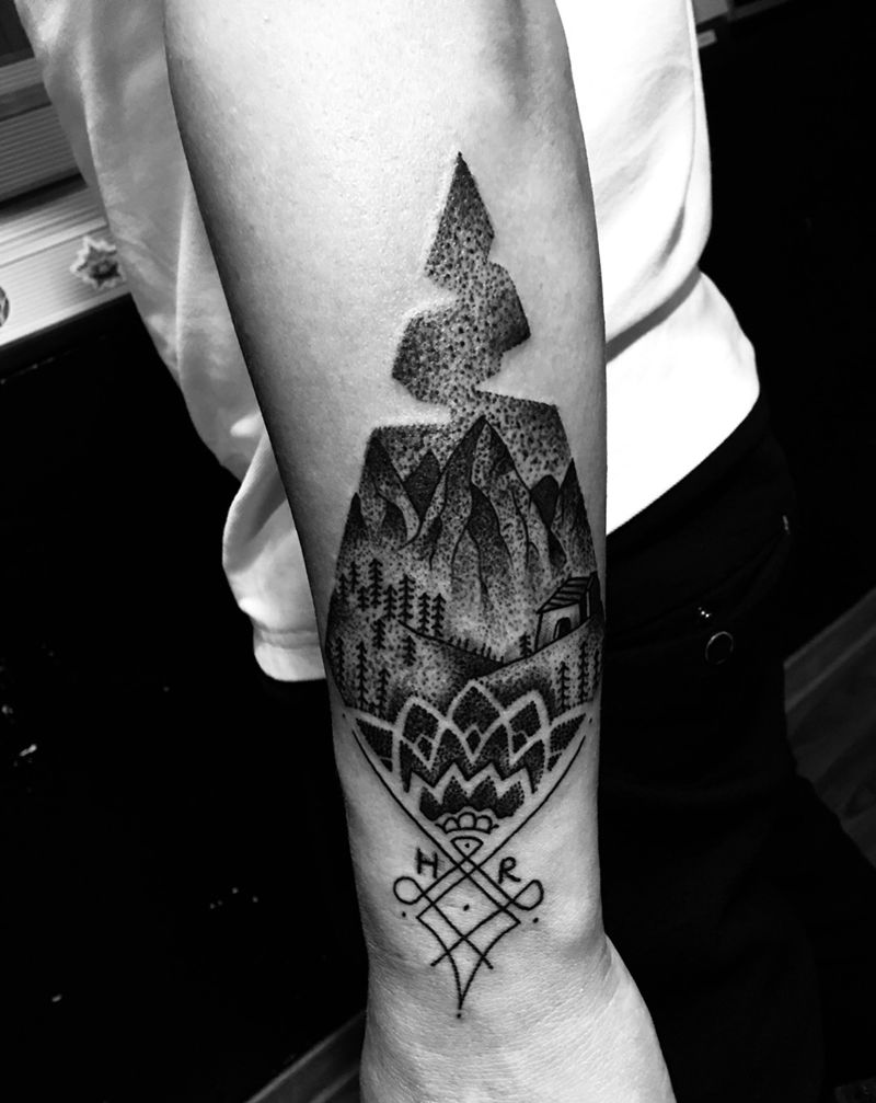 点刺。纹身图片