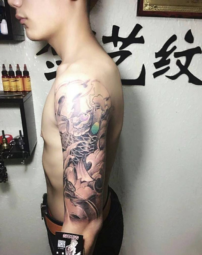 鲤鱼纹身图片