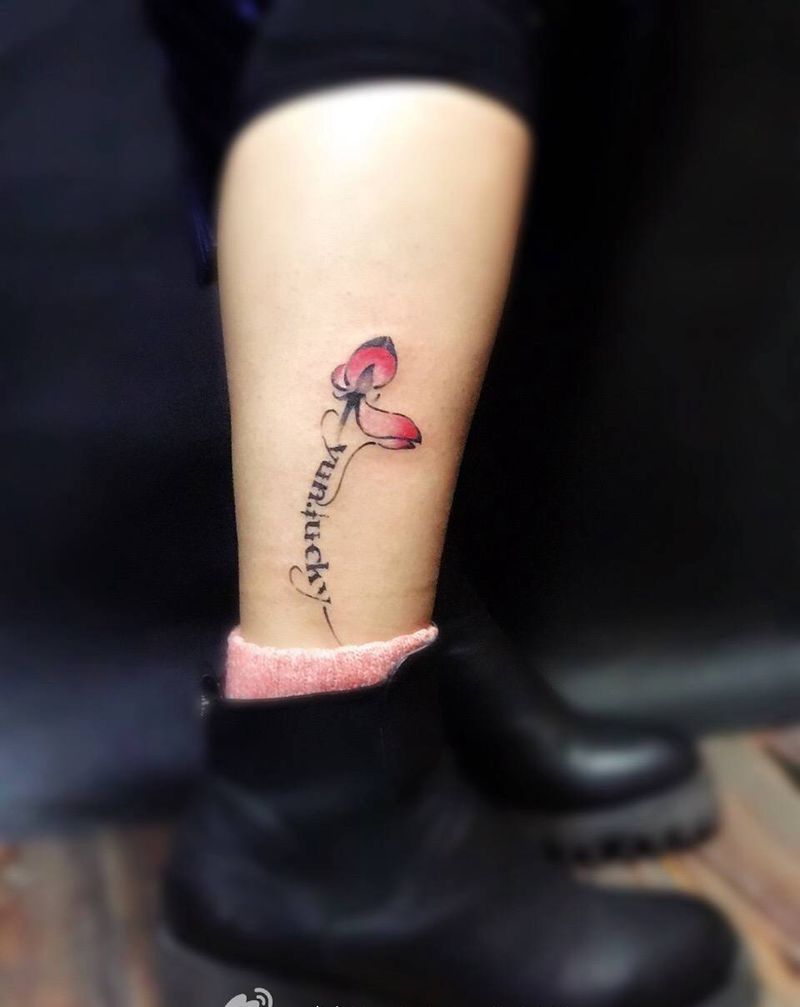 水墨荷花纹身图片