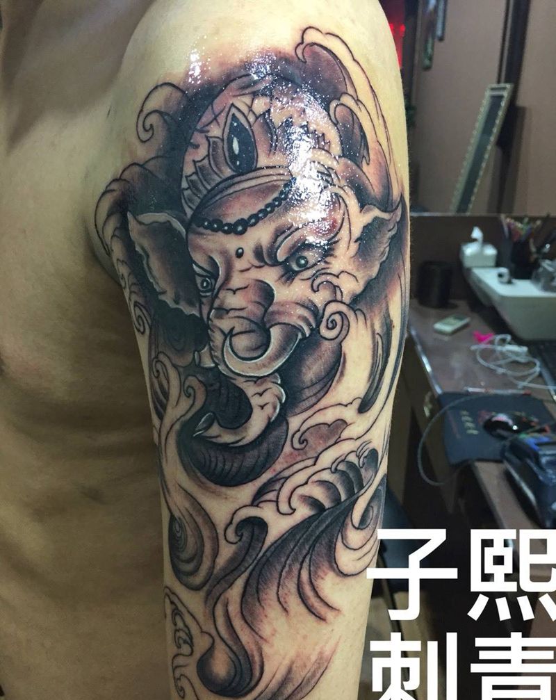 象神纹身图片