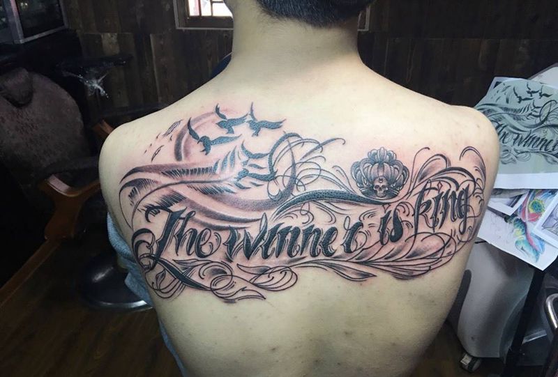 花体字纹身图片