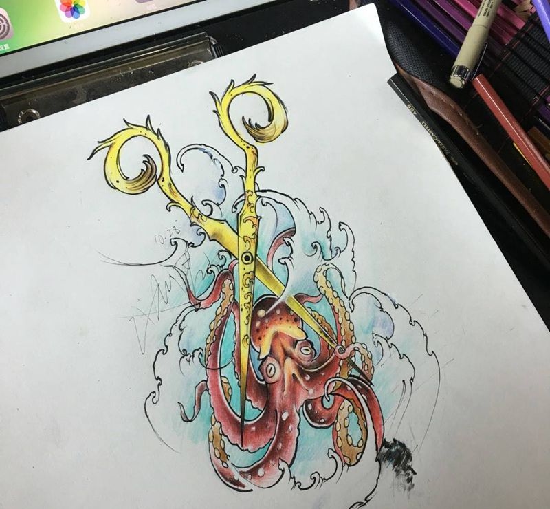 手稿纹身图片_手稿成品手部脚部手臂欧美传统清新植物静物纹身图案