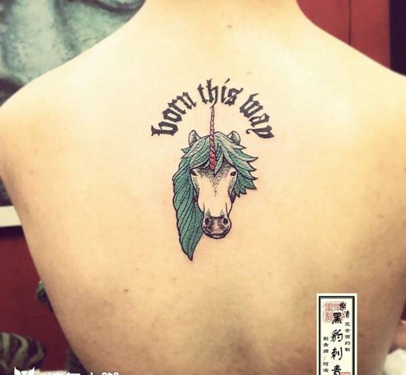 独角兽纹身图片