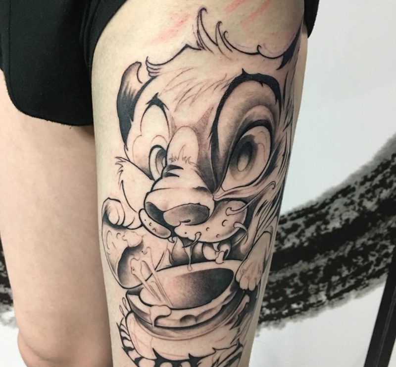 New school纹身图片