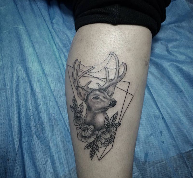 鹿鹿鹿纹身图片