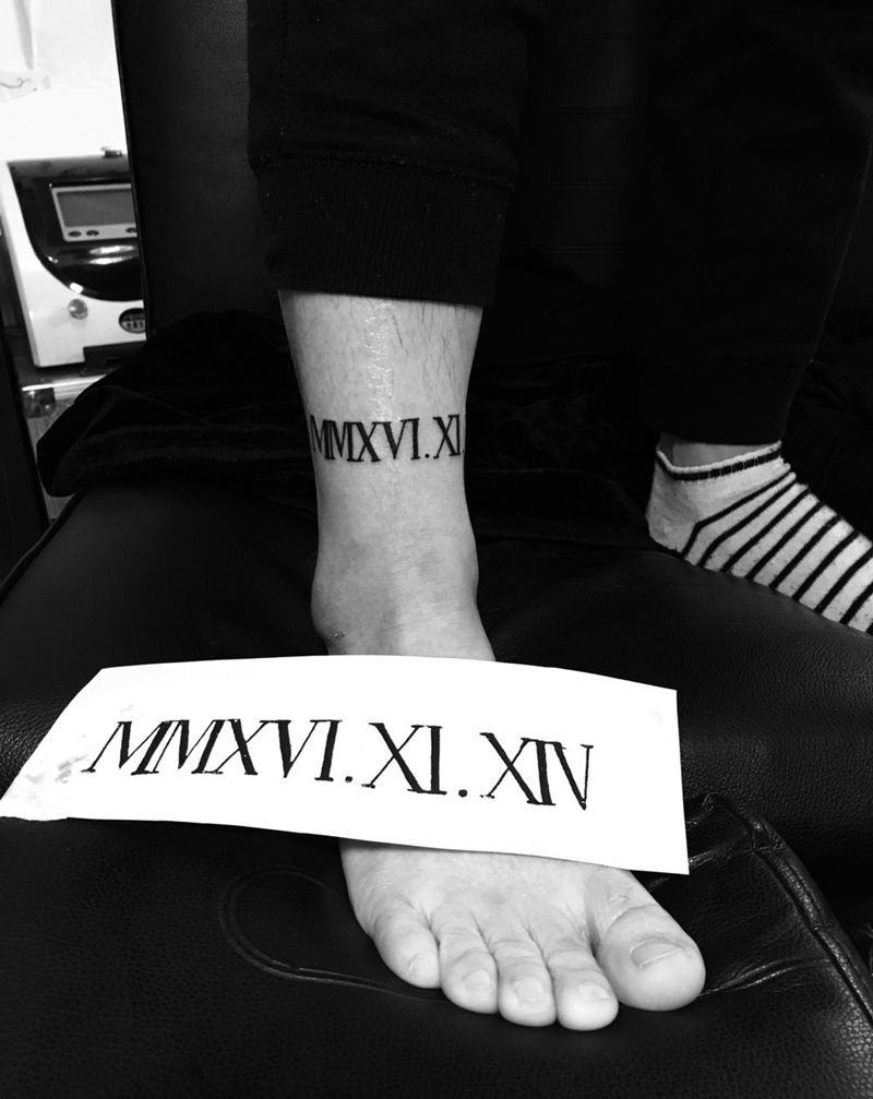 罗马数字纹身图片