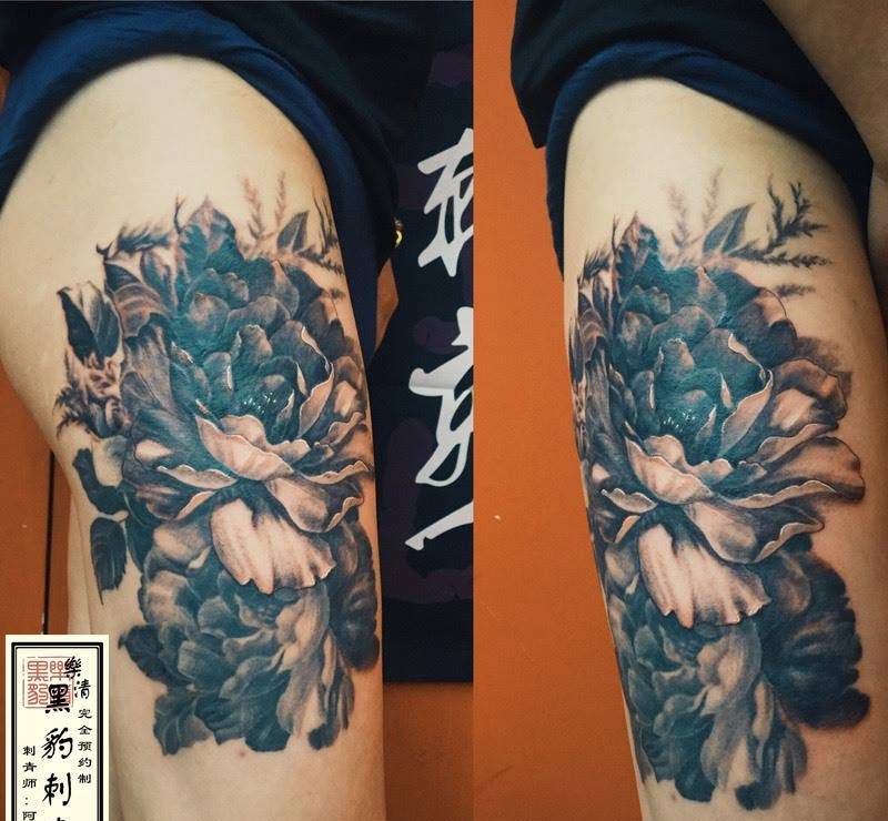 富贵牡丹纹身图片