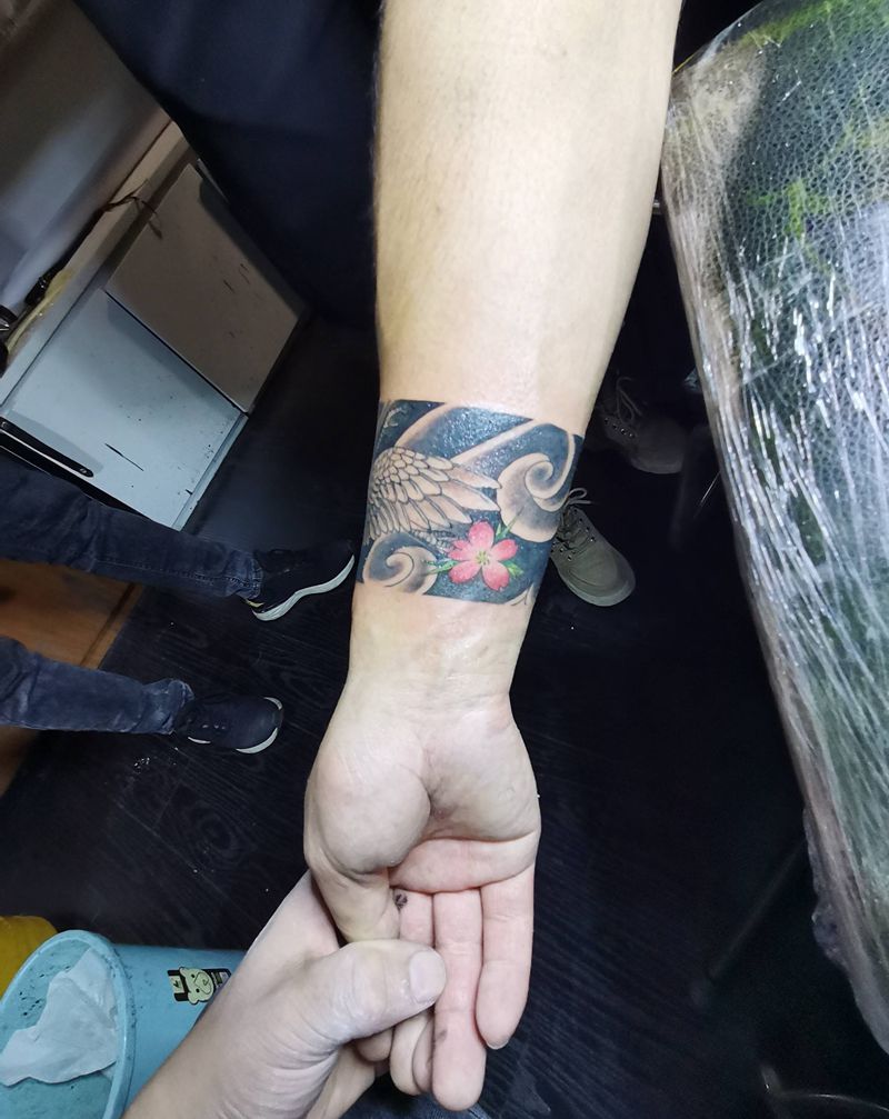 臂环纹身图片_手臂新传统纹身图案