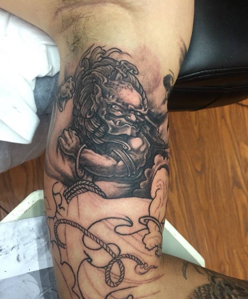 风神半成品纹身图片