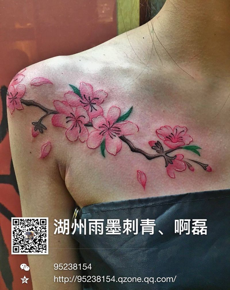 樱花纹身图片