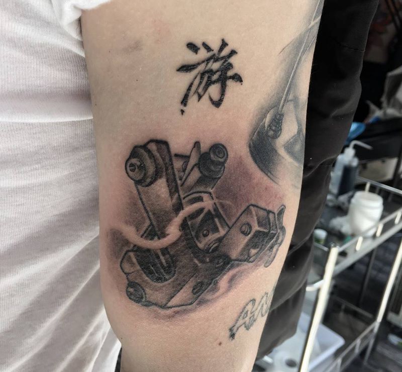 下午作品，纹身机纹身图片