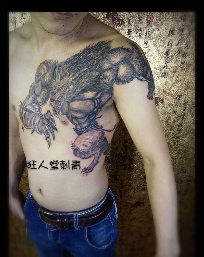 狼人纹身图片