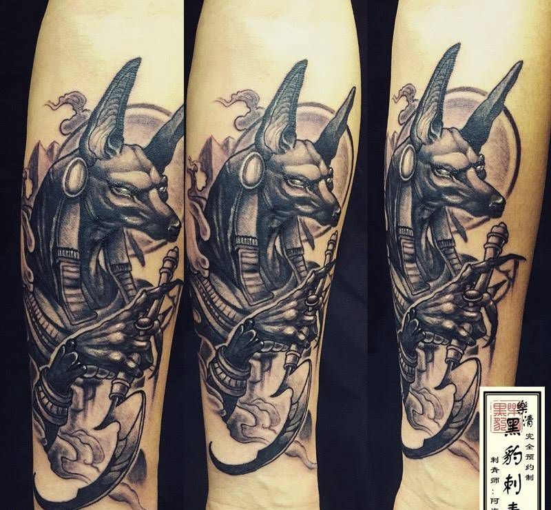 阿努比斯纹身图片