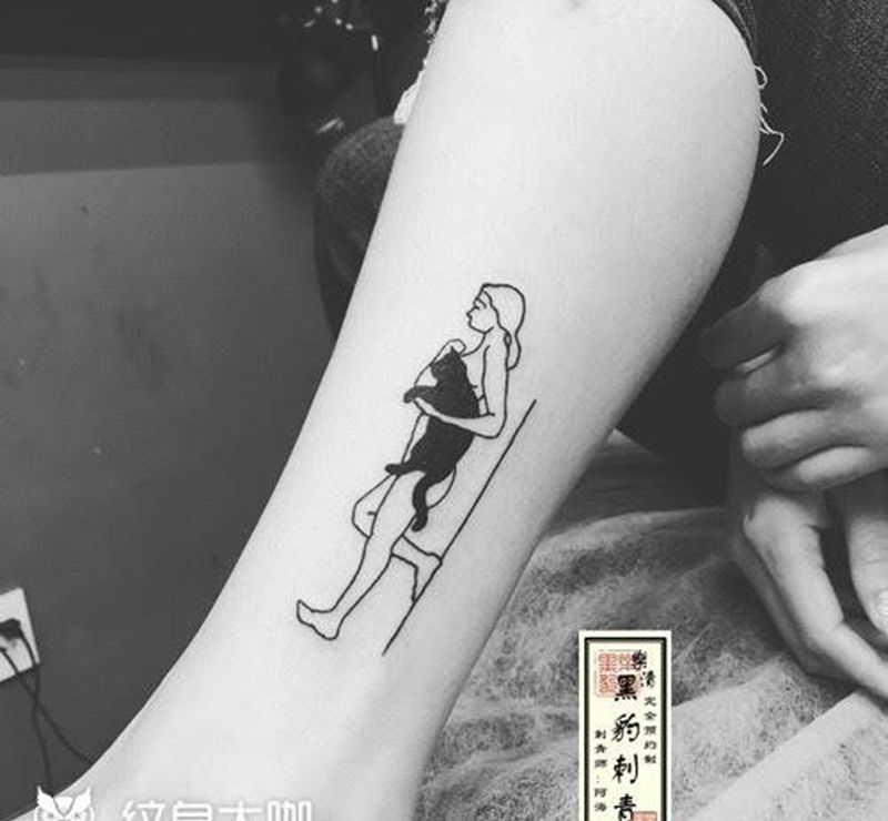 猫纹身图片