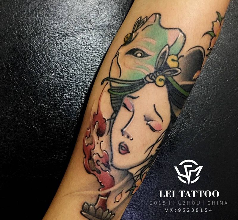 日式小妞纹身图片