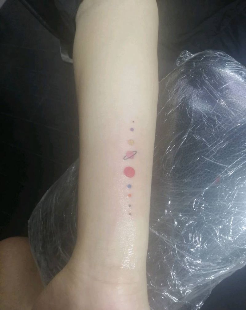 星球纹身图片_手臂图腾纹身图案