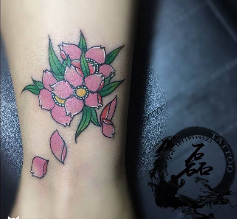 樱花纹身图片