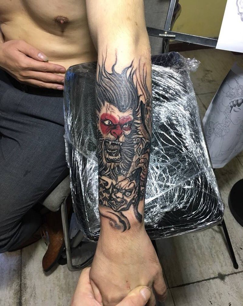 遮盖烧伤纹身图片