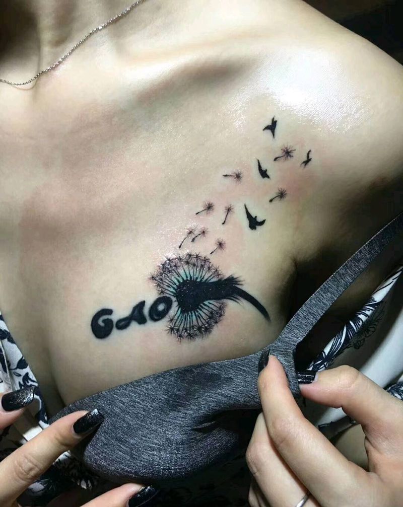 遮盖字母作品纹身图片_胸部纹身图案
