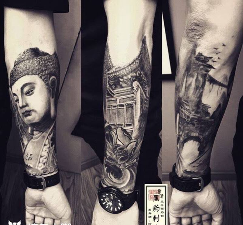 文殊菩萨纹身图片