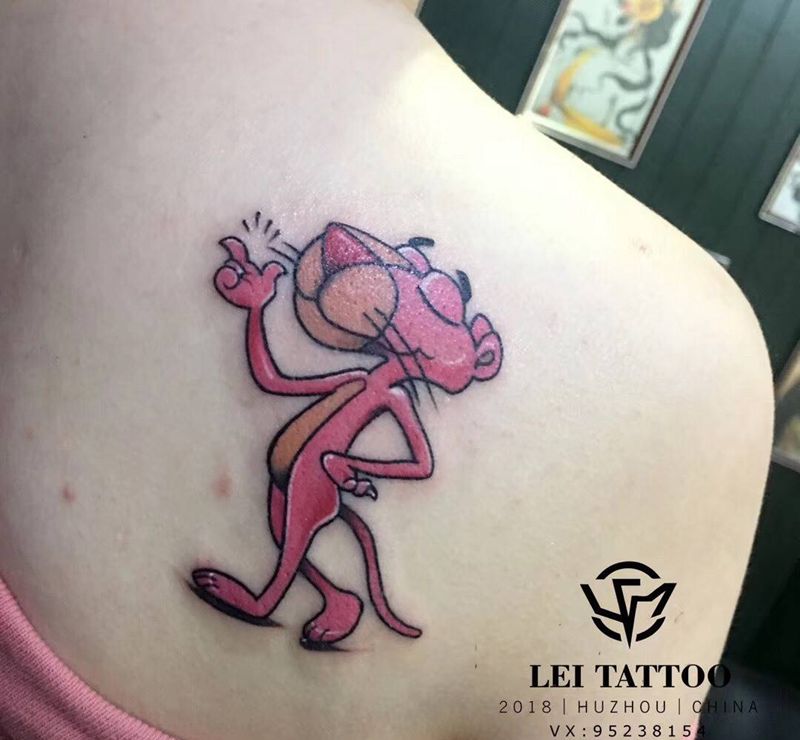 粉红豹纹身图片
