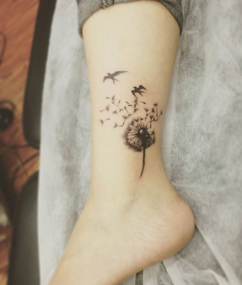 蒲公英纹身图片