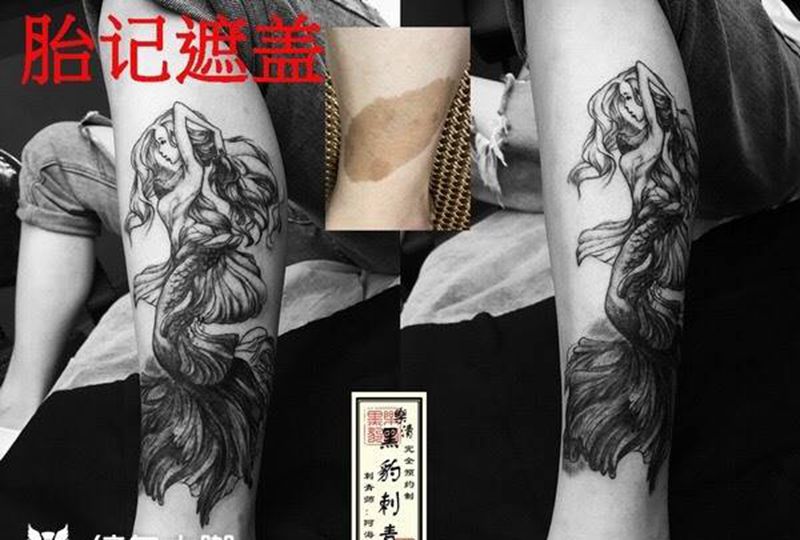 美人鱼纹身图片