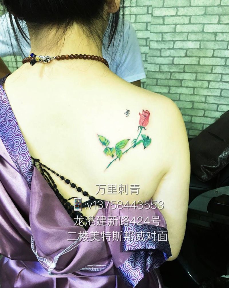 玫瑰花纹身图片