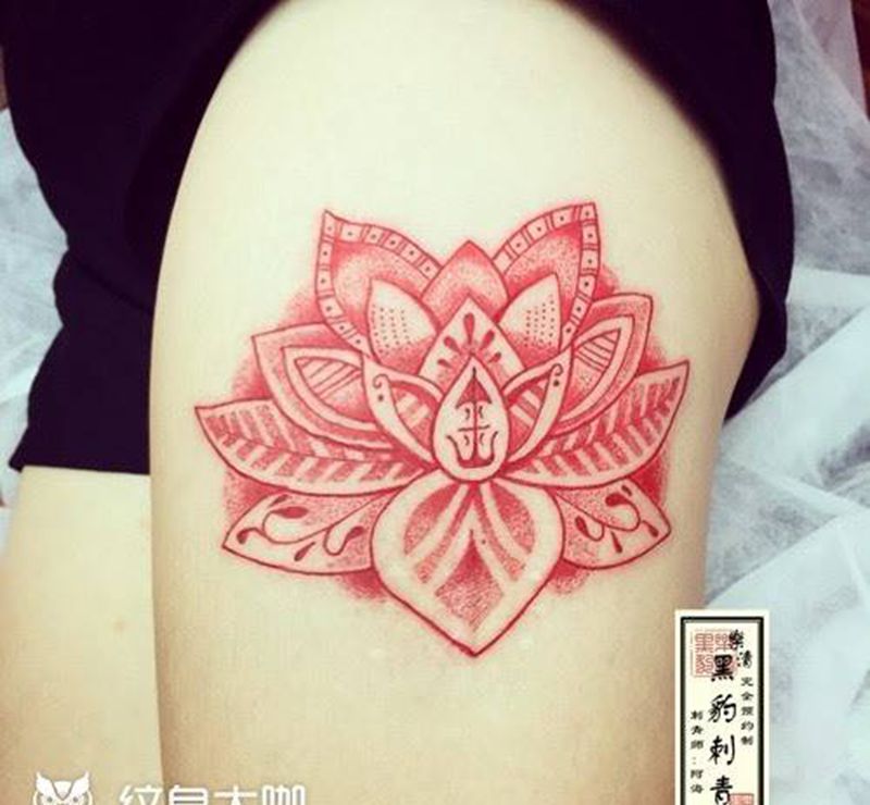 图腾花纹身图片