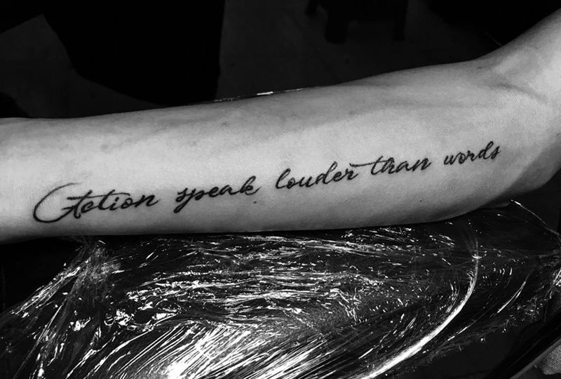 手写英文纹身图片