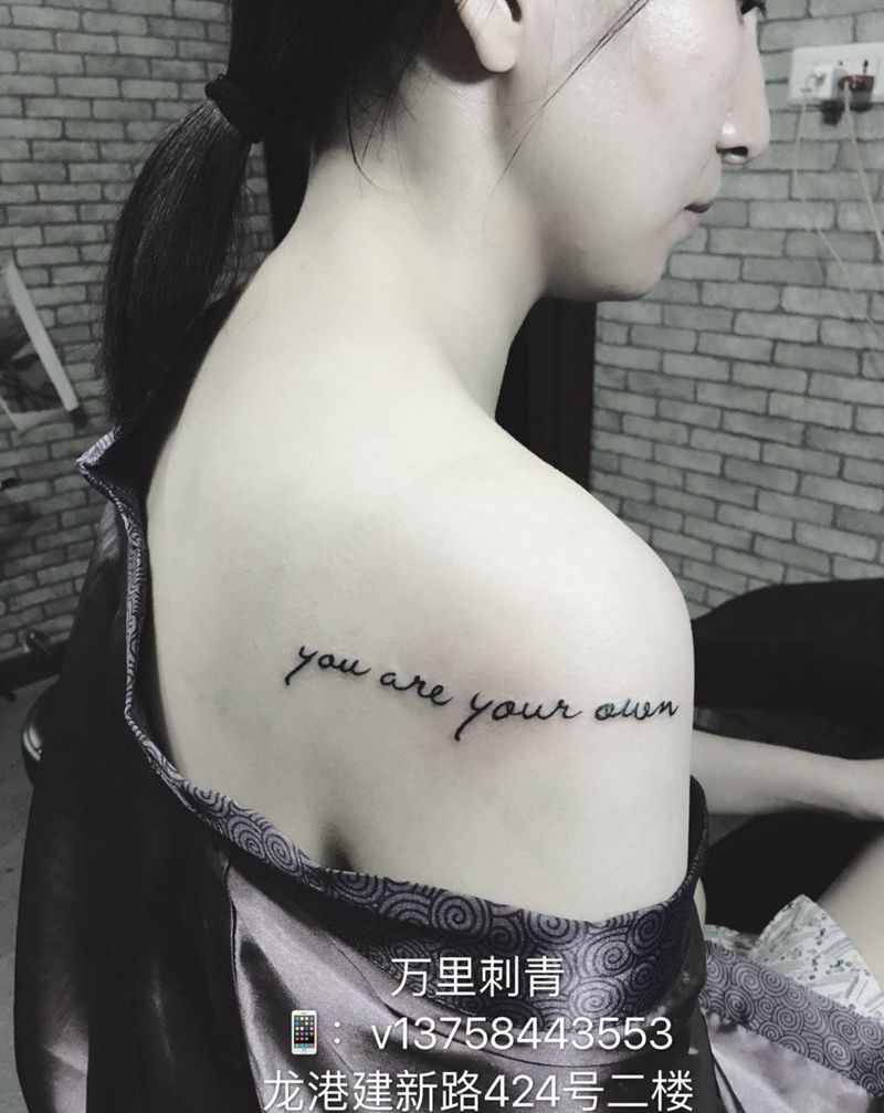 手写英文纹身图片